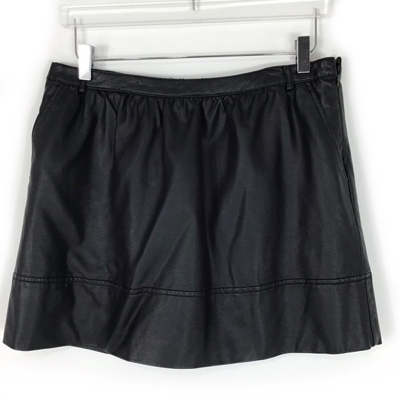 I heart Ronson faux leather black mini skirt 10 goth whimsigoth coquette grunge - Picture 1 of 9